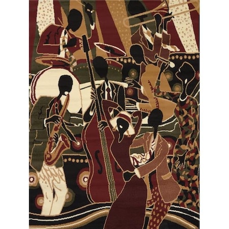 Rlm Distribution 5 ft. 3 in. x 7 ft. 2 in. Legends Band Area Rug; Multicolor HO914258